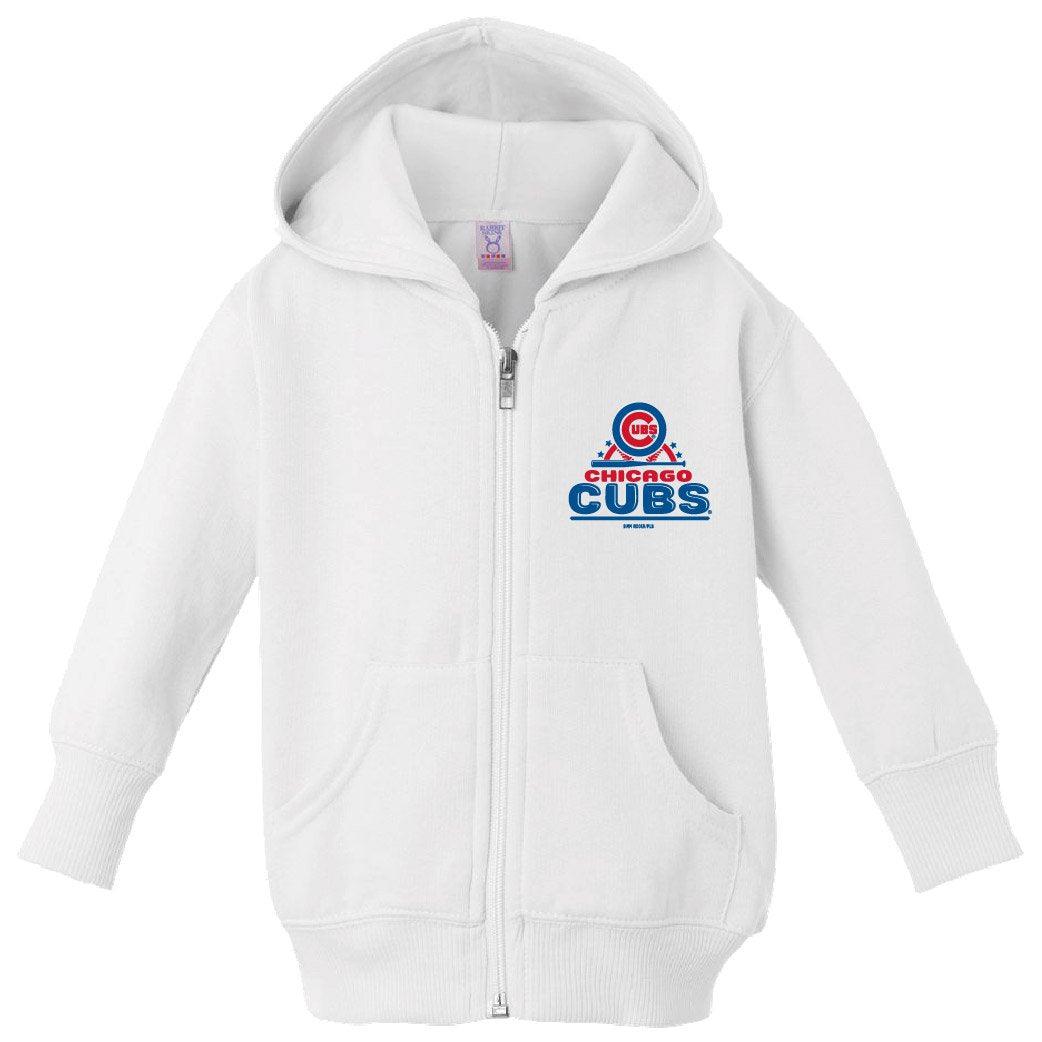 CHICAGO CUBS BIMM RIDDER TODDLER WHITE ZIP HOODIE Infant & Toddler BIMM RIDDER